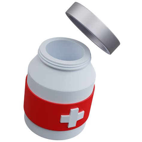 Botella De Medicina De Renderizado 3d Abierta Aislada 10834851 PNG