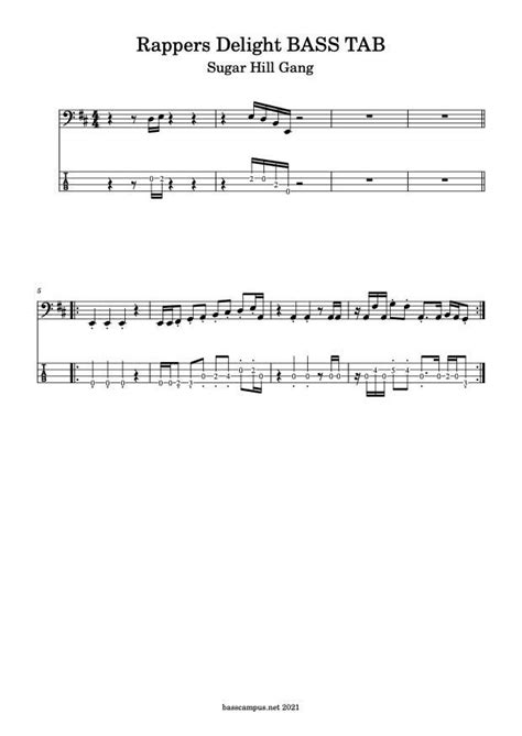 Rappers Delight Bass Tab Basscampus Online Bass Lessons