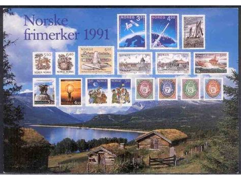 Postkort Norske Frimerker 1991 Frimerker Mynt DNF