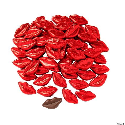Foil Wrapped Lips Chocolate Candy
