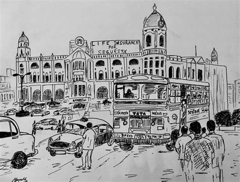 Pin By Mayukh Samajder On Kolkata Sketchbook Landscape Sketch House