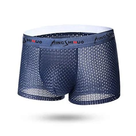 Boxer En Maille Pour Hommes Sous V Tements Respirants Culotte Convexe