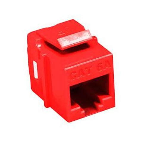 Cat 6a 10Gb Jack Module Red Allen Tel Products Inc