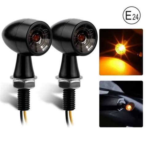 8mm Mini Amber Motorcycle Bullet Indicators LED Motorbike Light Turn