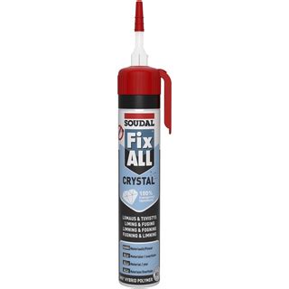 SOUDAL FIX ALL CRYSTAL KLAR FUGE KLÆBEMASSE 200ML PRESS PACK Brdr