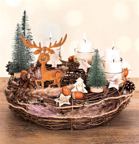 Adventskranz Winterwald Kreatividee Buttinette Bastelshop