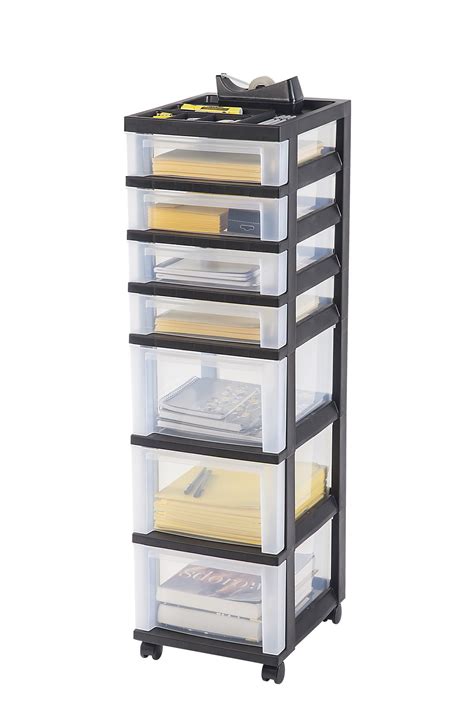 Office Office Products Iris 7 Drawer Rolling Storage Cart With