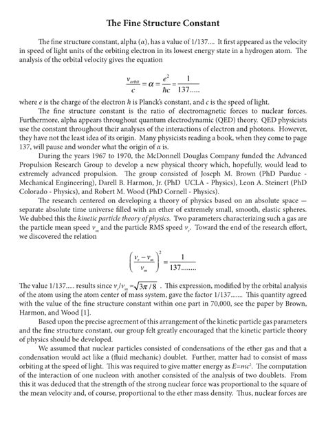 (PDF) The Fine Structure Constant