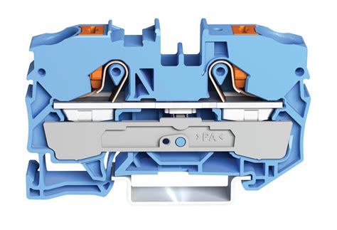 Wago Din Rail Mount Terminal Block Ways Awg