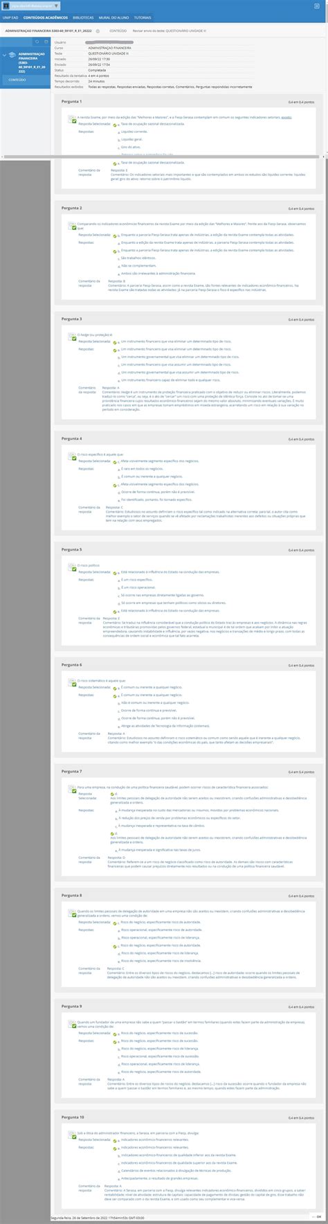 Question Rio Unidade Iii Adm Financeira Administra O Financeira