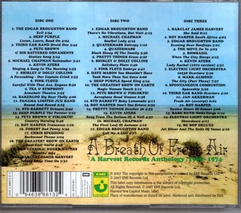 Breath Of Fresh Air A Harvest Records Anthology By Various