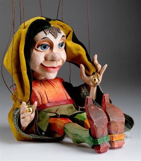 Jolly Jester Hand Carved Marionette Marionettescz