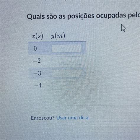 Quais São As Posições Ocupadas Pelo Móvel Nos Seguintes Instantes