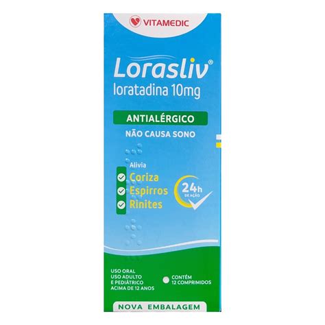 Lorasliv Loratadina 10mg 12 Comprimidos Shopee Brasil