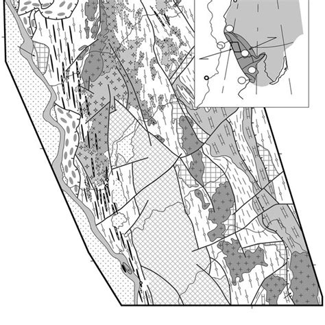 Scheme Showing The Distribution Of The Neoproterozoic Dikes In The