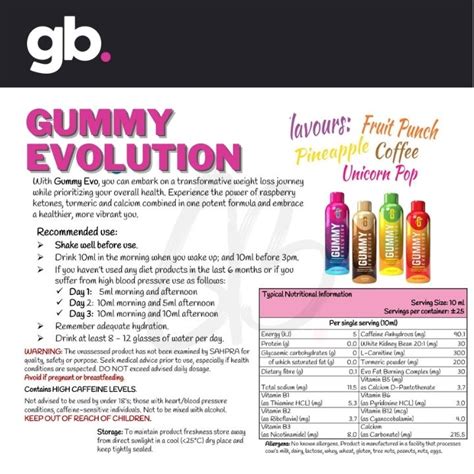 GUMMY EVOLUTION UNICORN POP 500ml · GUMMY BERRY JUICE