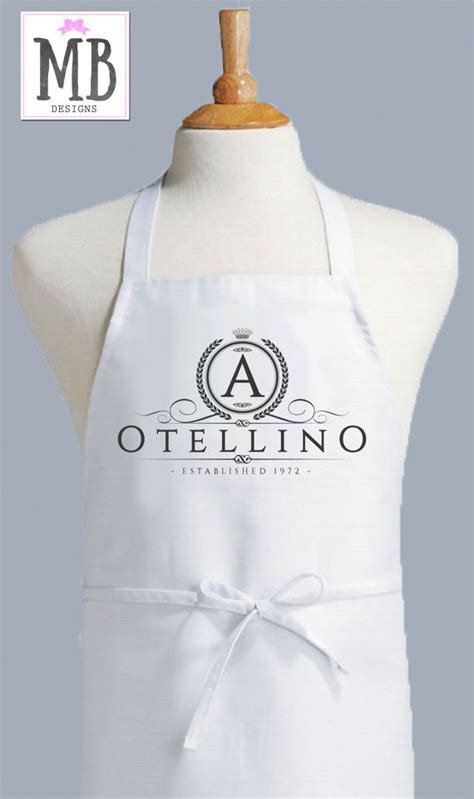 Monogram Apron Custom Apron Personalized Apron Womens Apron Mens