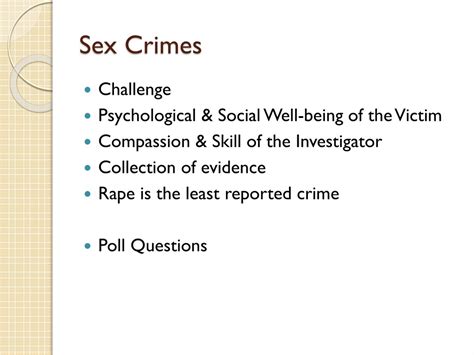 Ppt Comprehensive Guide To Sex Crime Investigations Powerpoint