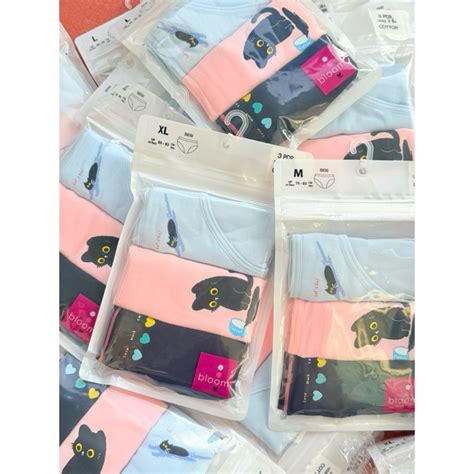 Wacoal Bloom Panty Cotton Bikini กางเกงในสำหรบเดก Pack 3 รน WU6J29 Size M L XL XXL Shopee