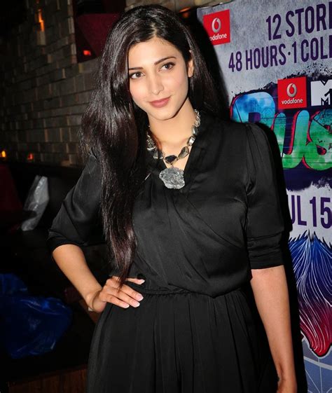 Indian Actress Shruti Hassan Photos In Black Dress Cinehub