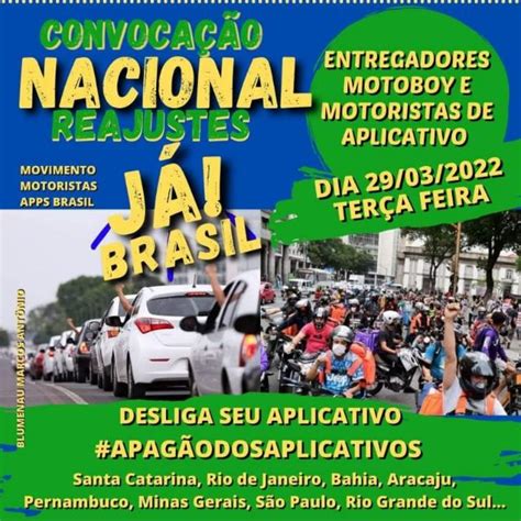 Motoristas de app programam paralisação nacional Jornal Integração