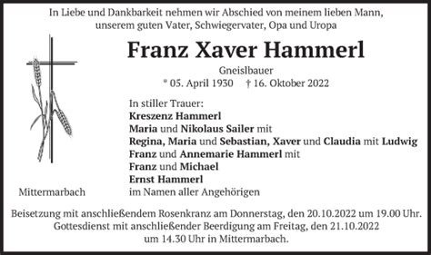 Gedenkkerzen Von Franz Xaver Hammerl Trauer Merkur De