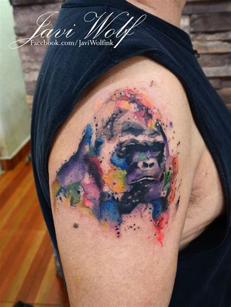 S Lection De Sublimes Tatouages Aquarelles Inkage Gorilla