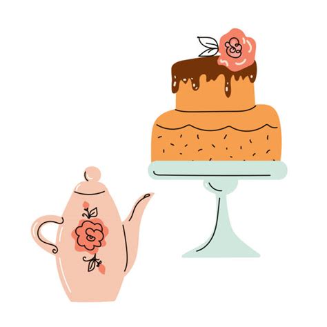 Retro Cake Stand Drawing Stock Photos Pictures And Royalty Free Images