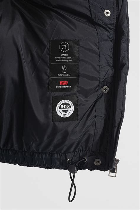 Levi's, Зимно яке със свободна кройка и пухена вата, Черен, S - eMAG.bg