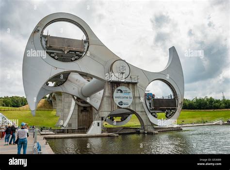 United Kingdom Scotland Falkirk Camelon The Falkirk Wheel At Work