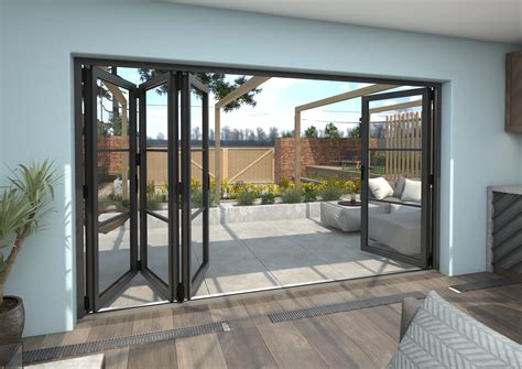 Mm Grey Heritage Aluminium Bifold Doors Left Right At Climadoor