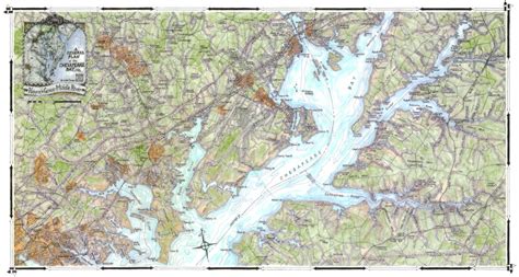 Chesapeake Bay Bloodsworth Island To Smith Point Coastal Art Maps