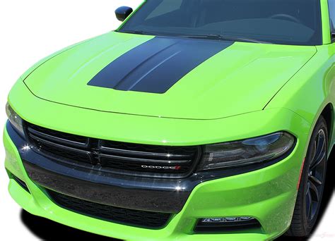 2015 2023 Dodge Charger Center Hood Vinyl Rally Stripes Graphic Decal Auto Motor Stripes