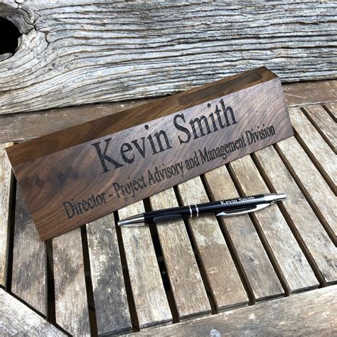 Desk Wedge Custom Desk Name Plate Desk Wedge Personalized Engraved