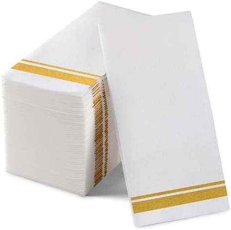 Amazon Disposable Linen Feel Peper Napkins Decorative White