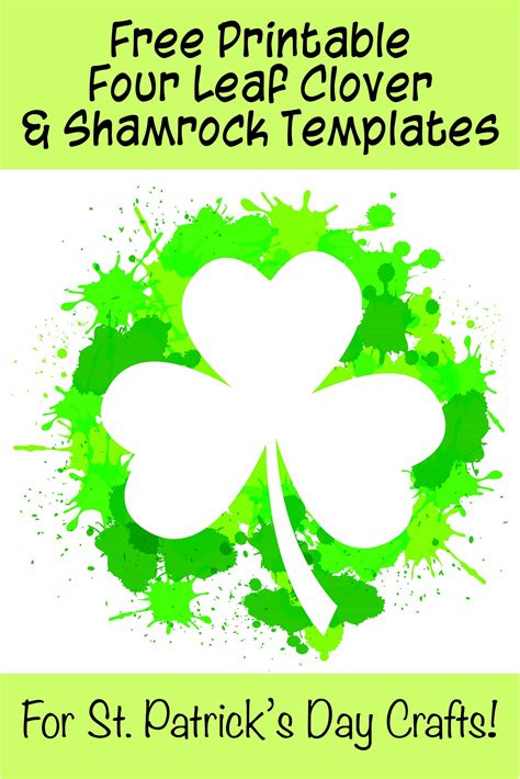 4 Leaf Shamrock Template Printable Printable Word Searches