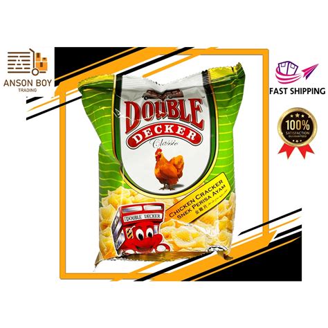READY STOCK DOUBLE DECKER CHICKEN PRAWN CHEESE HOT SPICY PRAWN 65gram 80gram Shopee