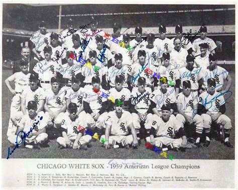 1959 Chicago White Sox Signed Autographed Signed 8x10 Photo Reprint Ebay