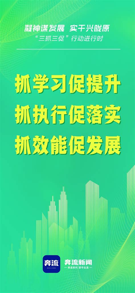 海报丨凝神谋发展 实干兴陇原 “三抓三促”行动进行时