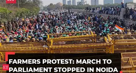 Farmers Protest Noida Farmers Protest Hundreds Marching Towards