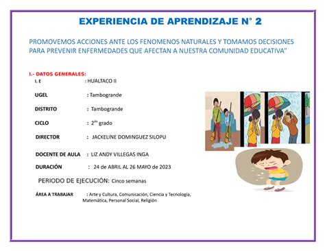 Experiencia DE Aprendizaje N 2 Corregido EXPERIENCIA DE APRENDIZAJE