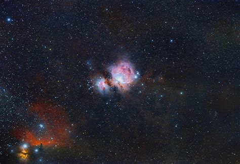 Orion Horse Head And Flame Nebula Rastrophotography