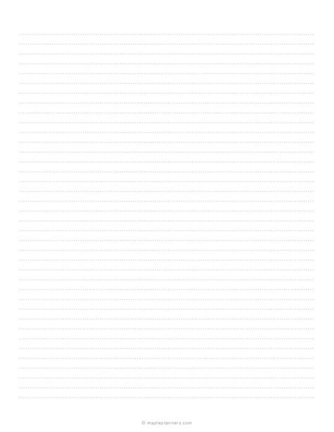 Printable Inch Dotted Lined Paper