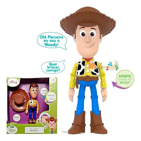 Boneco Woody Toy Story Som Fala Frases Brinquedo Infantil Disney