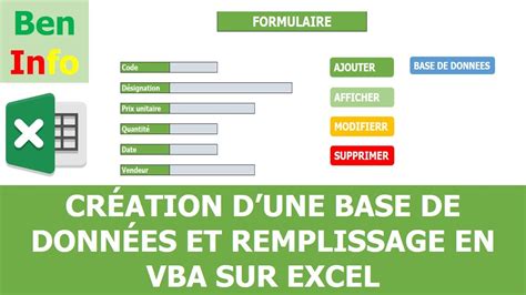 Cr Ation D Une Base De Donn Es Et Remplissage Par Un Formulaire En Vba