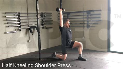 How To Do A Half Kneeling Shoulder Press Youtube