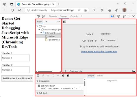 Get Started Debugging Javascript Microsoft Edge Development