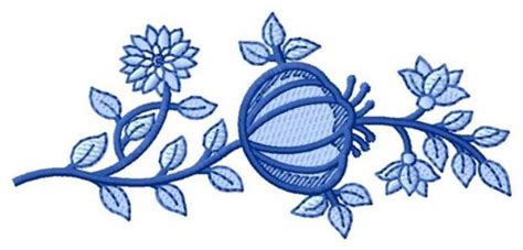 Blue Flowers Machine Embroidery Design Embroidery Library At