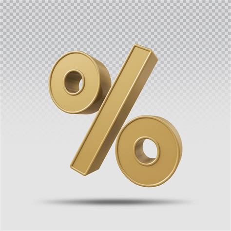 Premium Psd 3d Percent Symbol Render Golden