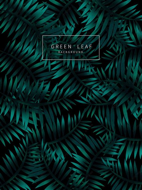 Retro Dark Green Plant Realistic Texture Background Vintage